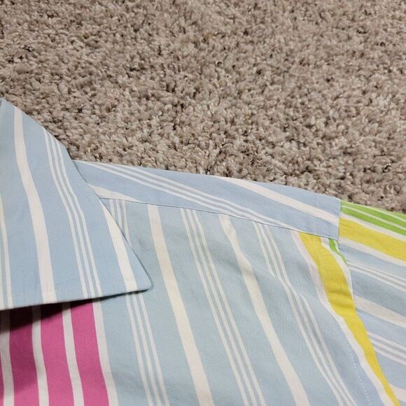 Polo Ralph Lauren Shirt Mens 16 34/35 Curham Custom Stripe Button Down Stains* - Picture 7 of 10